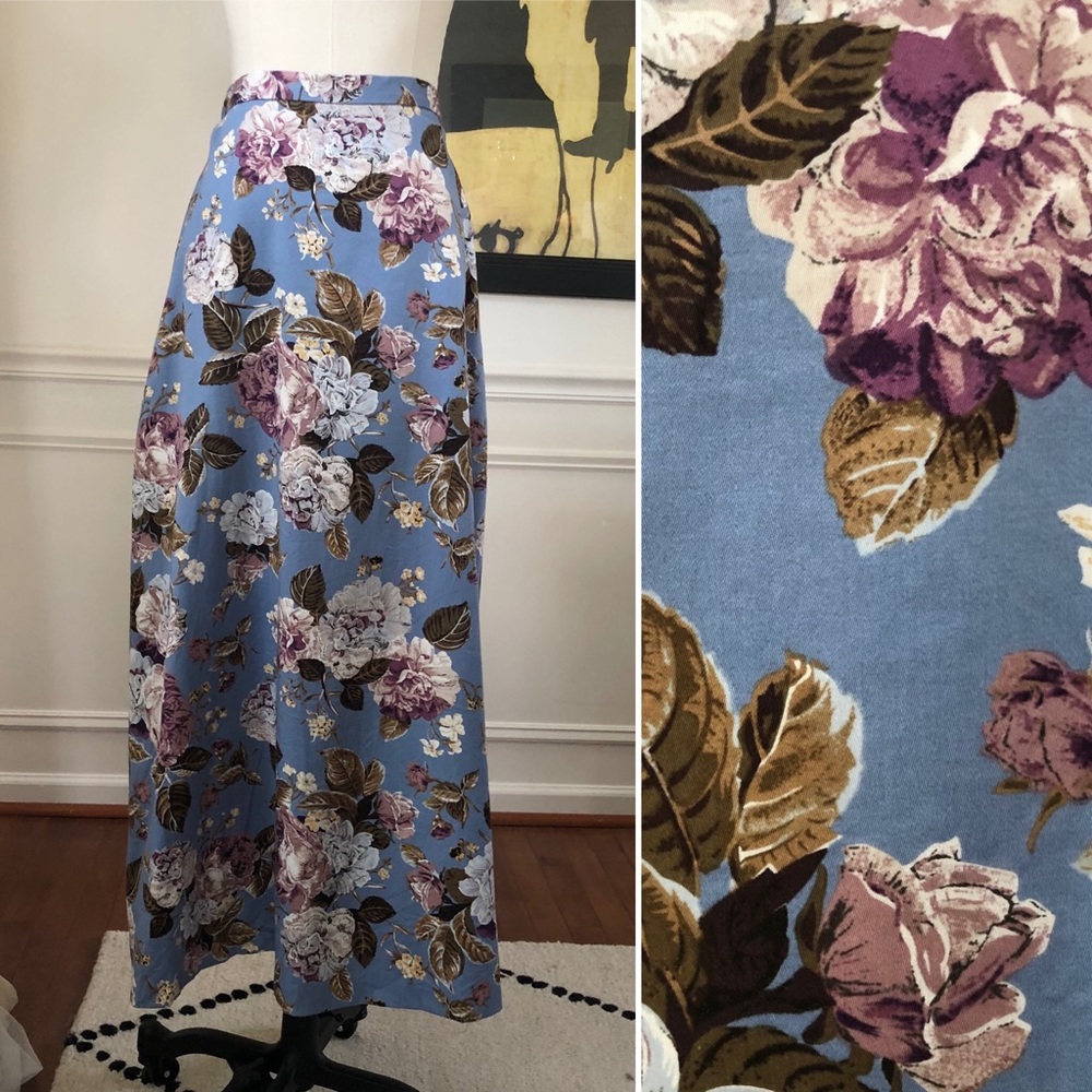 Chadwick’s Long Prairie Skirt Large Floral 12